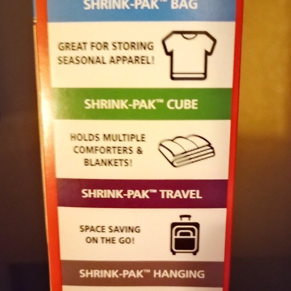 Hefty Storage Solutions Shrink Pak Bags 2 Total Large Divided Bags 2 x 2-Packs - Picture 6 of 13